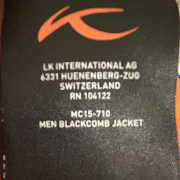 New KJUS Bright Blue Orange Blackcomb Down Jacket - Picture 5 of 6